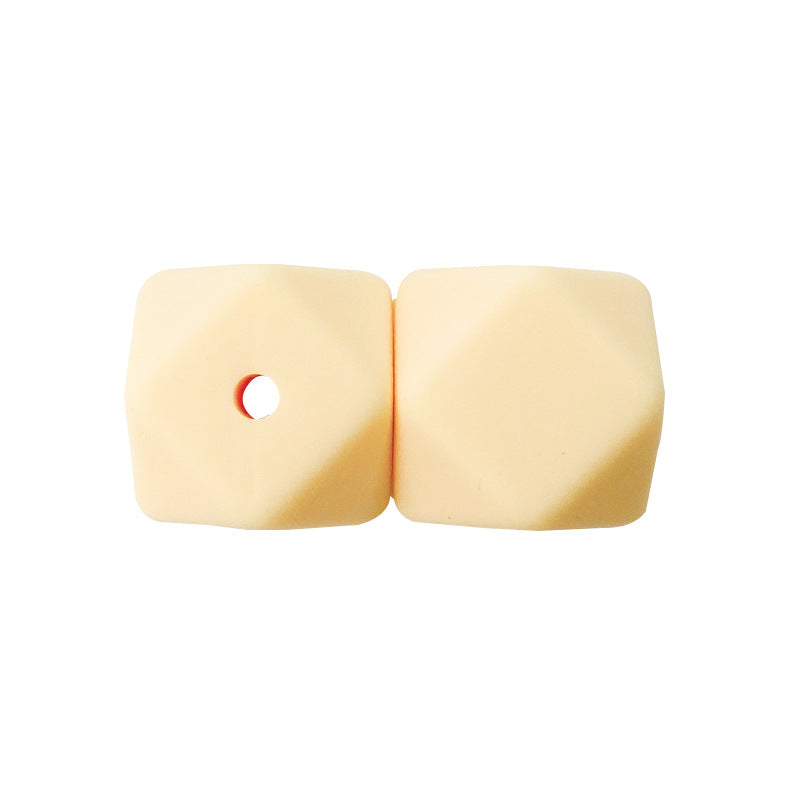 Wholesale 17MM 50PCS Hexagon DIY Colorful Beads Silicone